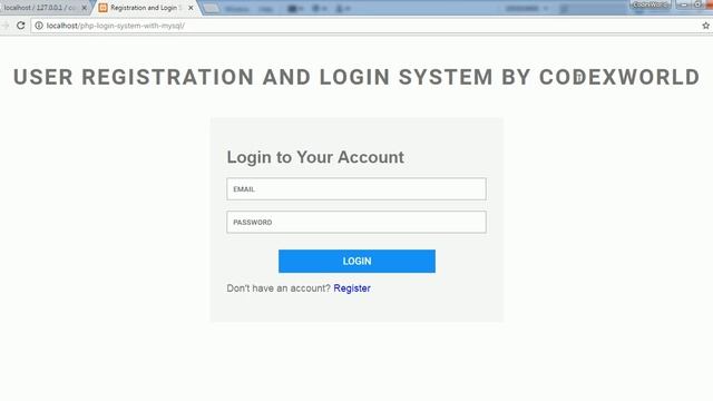 Registration and Login System with PHP and MySQL смотреть онлайн