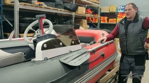 Оснащение лодки РИБ Elen 375 установка лодочного мотора Yamaha 9,9 GMHS под дистанцию