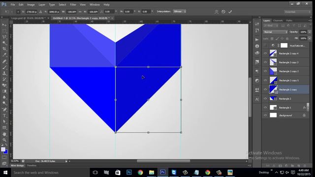 Creative 3d Arrow logo in a Photoshop смотреть онлайн