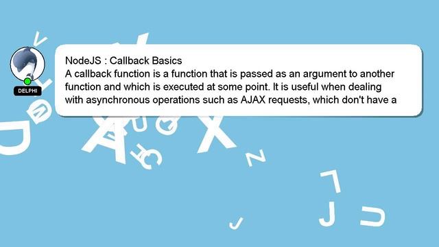 NodeJS : Callback Basics смотреть онлайн