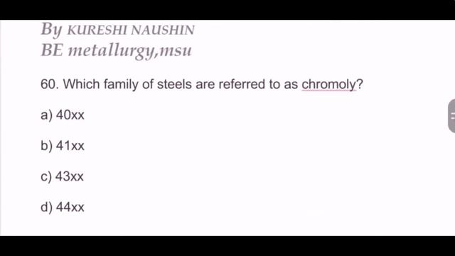 Metallurgical Engineering Questions And Answers Part - 2