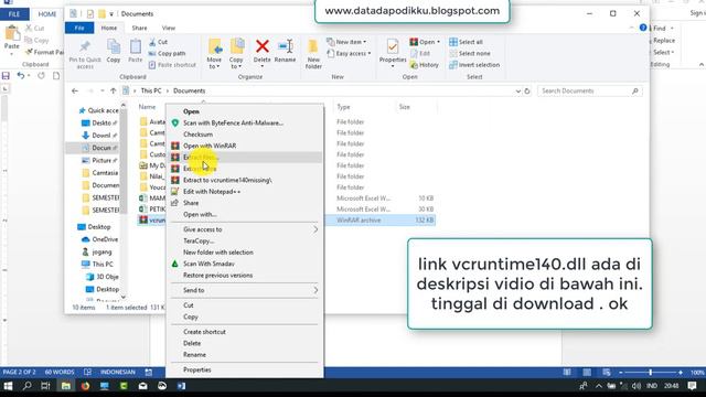Cara Mengatasi Error Vcruntime140 dll Dapodik 2020 смотреть онлайн