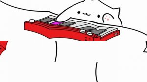 Котик играет на пианино 360°