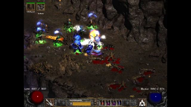Diablo 2 - Patriarch Anomander_Rake, Vengeance Iron Golem Necromancer смотреть онлайн