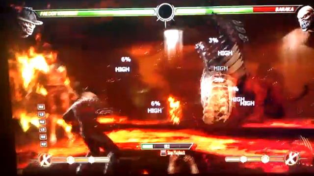 Mortal Kombat 9 Freddy Krueger 52% XRay Combo смотреть онлайн