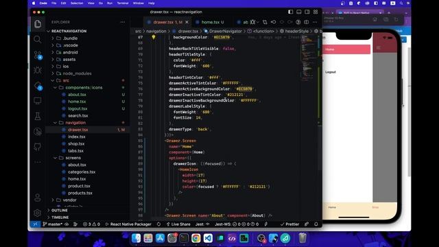 Crea un Drawer Navigation Component en React Native con Typescript смотреть онлайн
