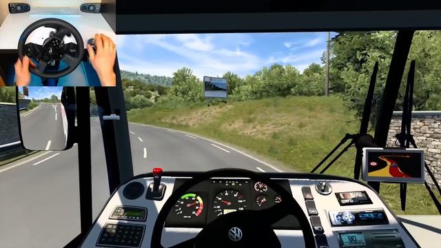 Euro Truck Simulator 2 | BUS Marcopolo Ideale 770 | руль Thrustmaster T300RS смотреть онлайн