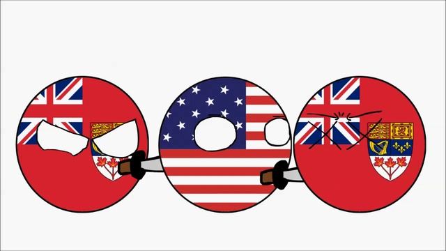 Countryballs - Canada and USA prank ( War of 1812 ) смотреть онлайн
