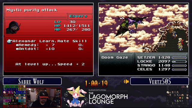 FF6WC: Black Jack Battle Royale - Lagomorph Lounge - Week 2 - Sabre Wolf vs Vertz505 смотреть онлайн