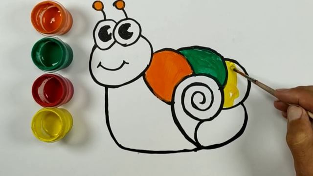 Как нарисовать УЛИТКУ / мультик раскраска УЛИТКА для детей / Раскраски малышам смотреть онлайн