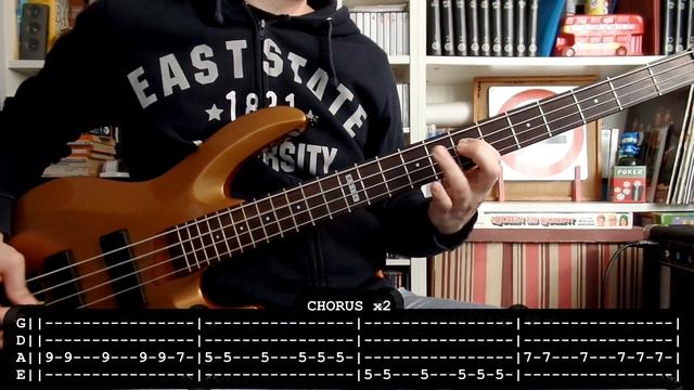 THE OFFSPRING - All I want (bass cover w/ Tabs) смотреть онлайн