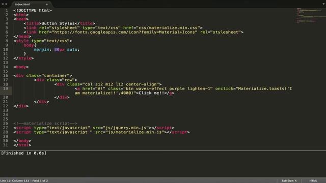 HTML5 - CSS3 - Material Design - Materialize CSS - #3 Toast Dialog - Basic смотреть онлайн