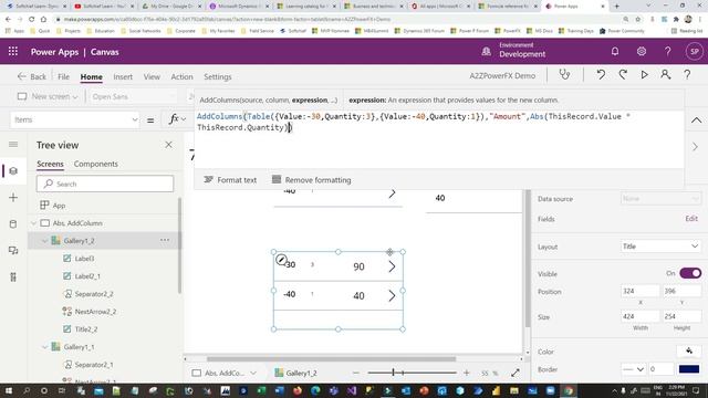 Abs, Add Column, Average and AsType PowerFX usages in Power Apps смотреть онлайн