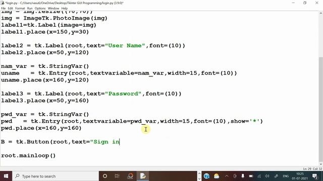 Python : How to create login page using TKINTER GUI смотреть онлайн