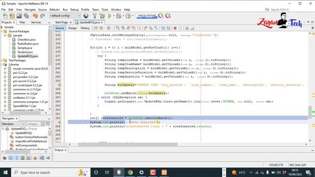 Insert jTable Data to Mysql using Java Netbeans | ZayanTech смотреть онлайн