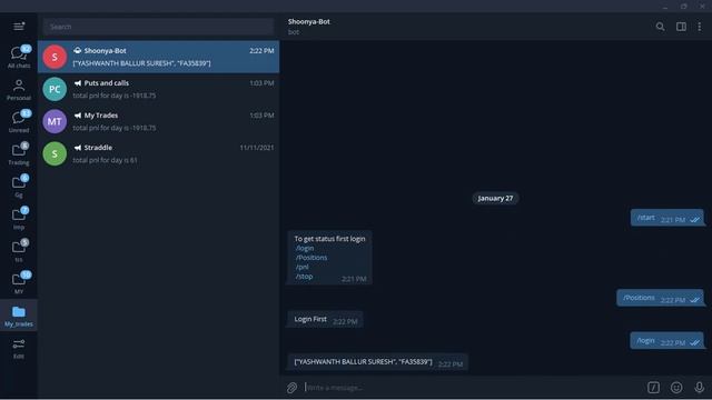 Make Shoonya Bot with Telegram using python смотреть онлайн