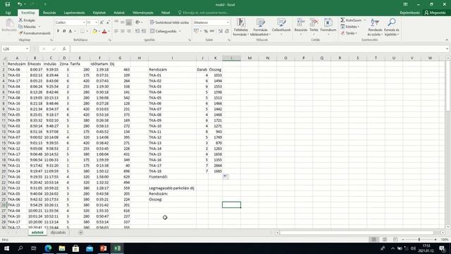 2016 május emelt szintű informatika MS Excel Mobilparkolás 2 смотреть онлайн