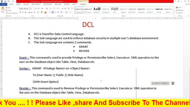 #sqlserver#dcl#Grant what is DCL commands in SQL Server| How to use Grant and Revoke in SQL Server смотреть онлайн