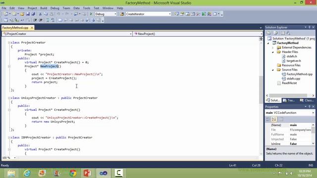 Factory Method Design Pattern In C++ смотреть онлайн