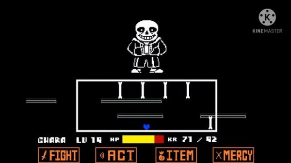 Undertale Sans Battle (Phase 1) No Heal - Bad Time Simulator