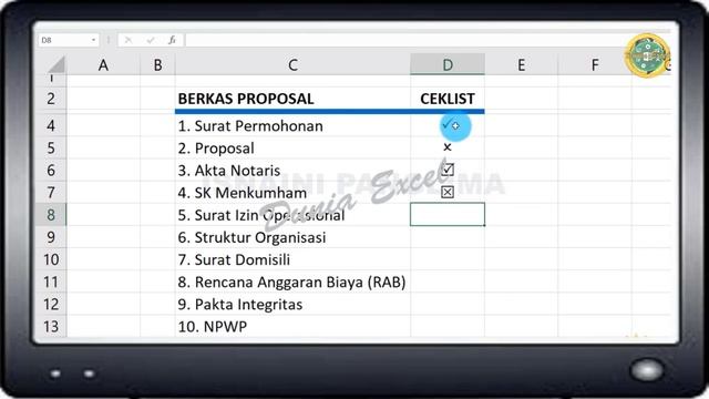 Cara Cepat Membuat Tanda Ceklis dan Silang di Microsoft Excell #duniaexcel #fyp #tutorialexcell #fy смотреть онлайн