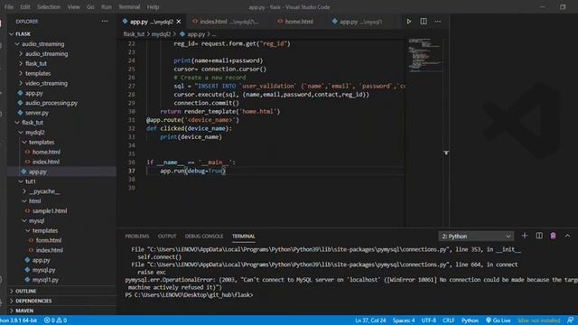 pymysql.err(2003, can't connect to MySQL server on local host)#mysql_error#flask_app#error_2003 смотреть онлайн