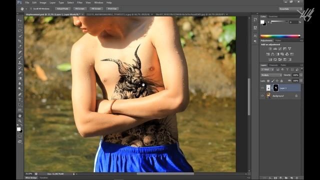tutorial create tattoos in photoshop CS 6 смотреть онлайн