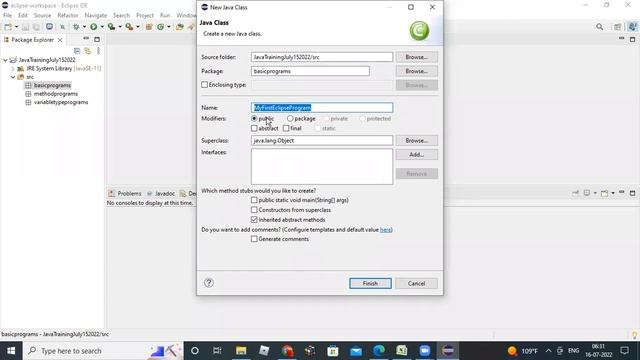 CoreJava Create NewPackageAndClass inEclipse JULY20220716 смотреть онлайн