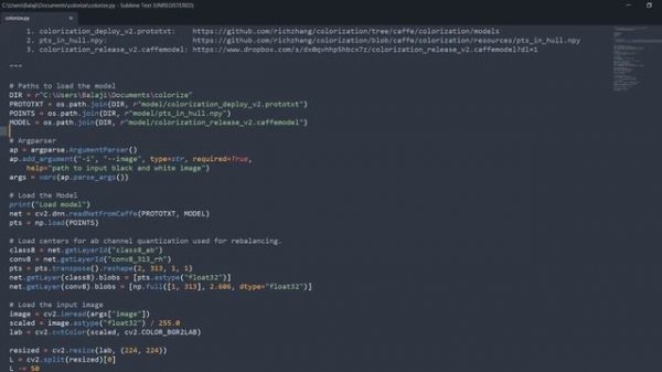 Black and white image colorization using Python, OpenCV and Deep Learning