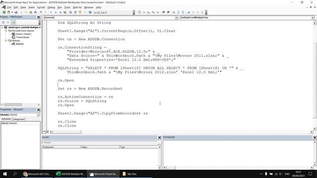 Wise Owl Answers - How do I get data from multiple workbooks with one query in VBA? смотреть онлайн