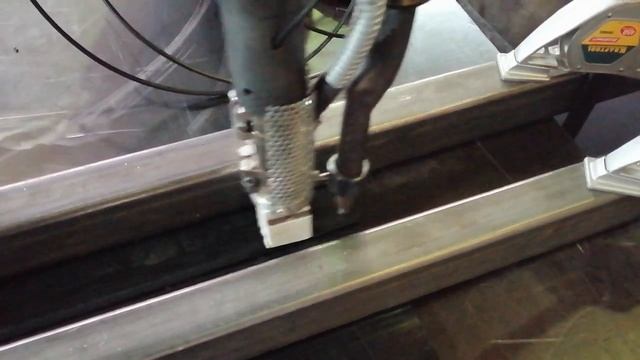 Сварка листов ПНД 8 мм  экструдером Лидер 3, ИТЦ Щёлково.