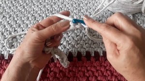 Красивый коврик крючком из трикотажной пряжи. Crochet.