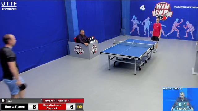 15:00 Плющ Павел 3-0 Коробейник Сергей стол 4 Юг-3 03.06.21 смотреть онлайн
