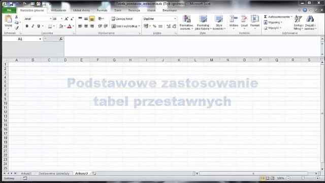 Excel 2010 - Tabele przestawne oraz praktyczne przykłady смотреть онлайн