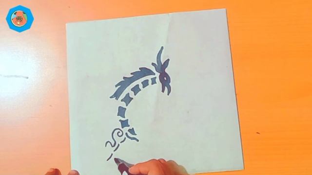How to draw a Tibal Dragon Tattoo Design by Morgina Drawing смотреть онлайн