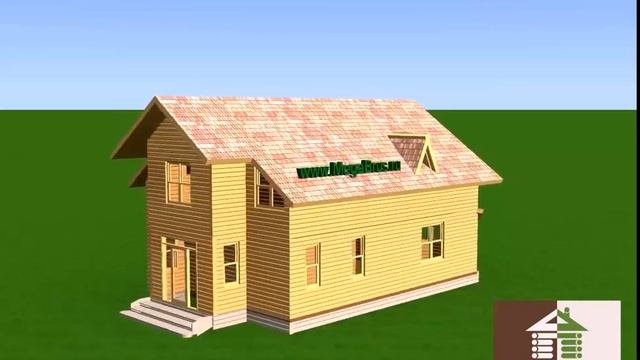 Коттедж из бруса 8x10м ДБ-15