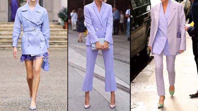 Very Peri and Lilac Outfit Spring Summer. 2022 Trend Color Very Peri Outfit Ideas. смотреть онлайн