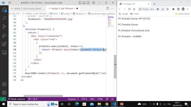 React JS Darija V5 - TP N°1 Le langage JSX смотреть онлайн