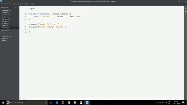 php basics #019 functions in php смотреть онлайн