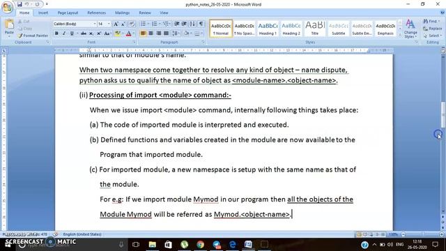 python video_26-05-2020(import multiple objects of a module in program & process behind importing) смотреть онлайн