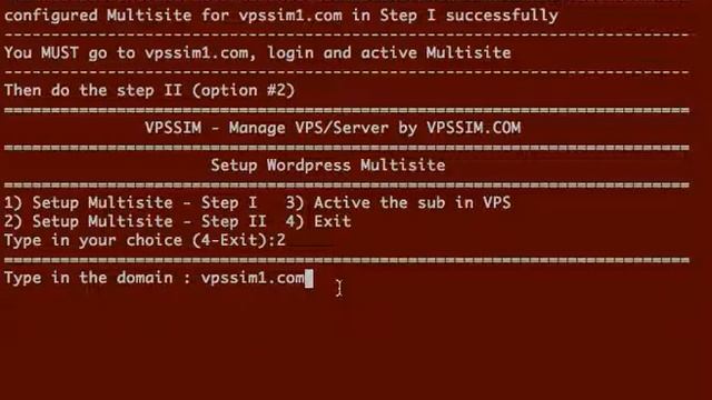 II - 2: How to use “Setup WordPress Multisite” function in VPSSIM смотреть онлайн