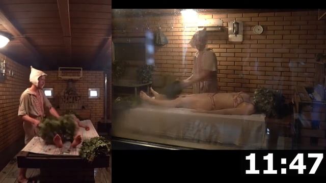 Презентация перед парением, парение, интервью после парения, осмотр парной после парнения  Сергей В