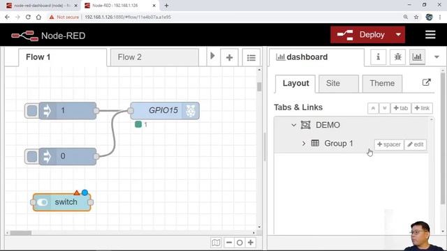 RaspPi - node-red-dashboard (switch) смотреть онлайн