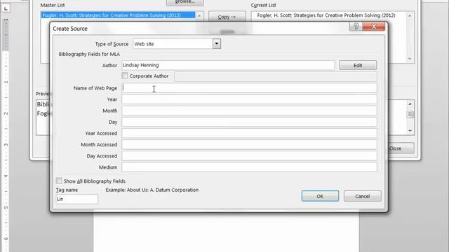 Create a Bibliography using MS Word 2013 смотреть онлайн