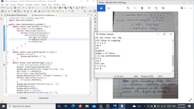 Explanation of selection sort program in java in hindi смотреть онлайн