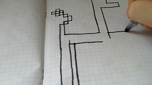 Как нарисовать жирафа по клеточкам. {; ★ ☆ ★ смотреть онлайн