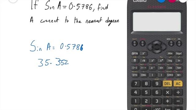 How to find the angle when givne its sin, cos or tan using a casio calculator смотреть онлайн