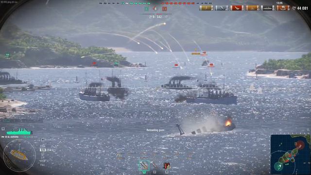 World of Warships 10 Kill Streak with the AL Avrora смотреть онлайн