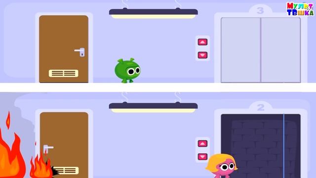 Малыш Би Приключение Отважного пожарного часть 2 - Мультик игра для детей смотреть онлайн