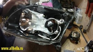 Ремонт фар Toyota Avensis своими руками Часть 4  Установка новых модулей Hella в фару